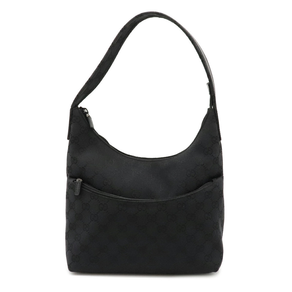 Gucci GG Canvas Shoulder Bag Shoulder Bag Hobo Leather Black